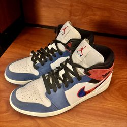 Air Jordan 1 Mid “Multicolor Swoosh” – Size 10.5