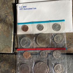 2 - 1977  MINT  US  Uncirculated Coin Packages