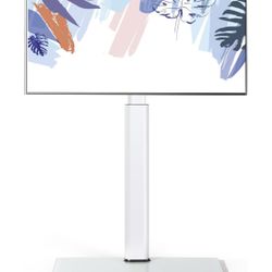  White Glass Base TV Stand for 32-60 Inch TVs