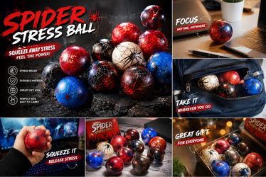 12 Pcs Spider Party Favors Stress Balls
