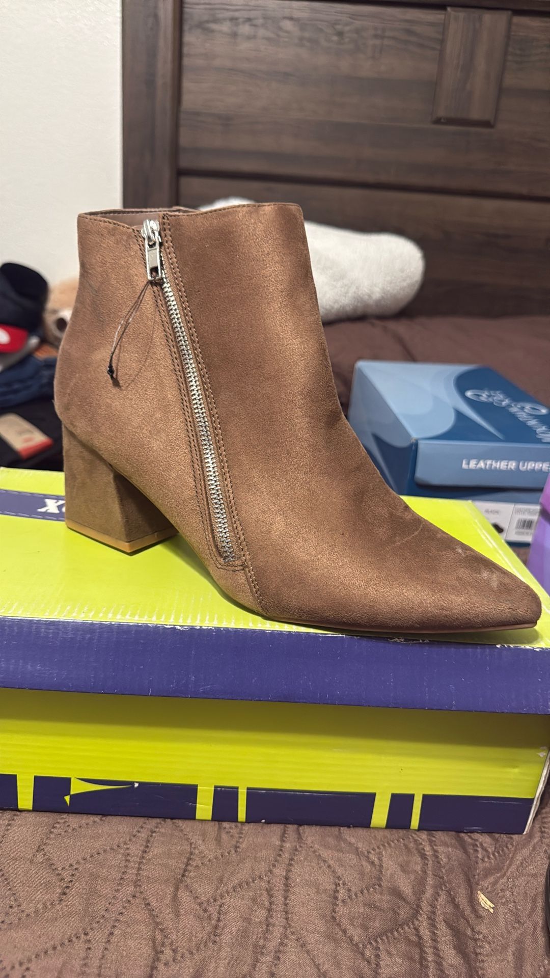 Brown Ankle Women Boots