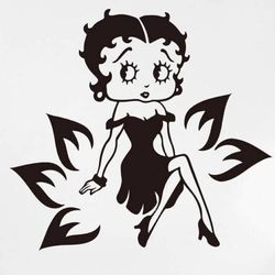 Betty Boop Decal Sticker BLACK 