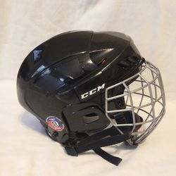 The CCM Ice Hockey Black Helmet for Boys Size Small