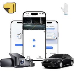 Front 4K+Rear 1080P Dash Cam for 2025 2026 Toyota Camry Hybrid LE SE XLE XSE (HD2-06090), Integrated OEM Look, WiFi & APP, Dual HD Video, Loop Recordi