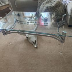 Coffee Table Acrylic -Chrome & Glass (best Offer)