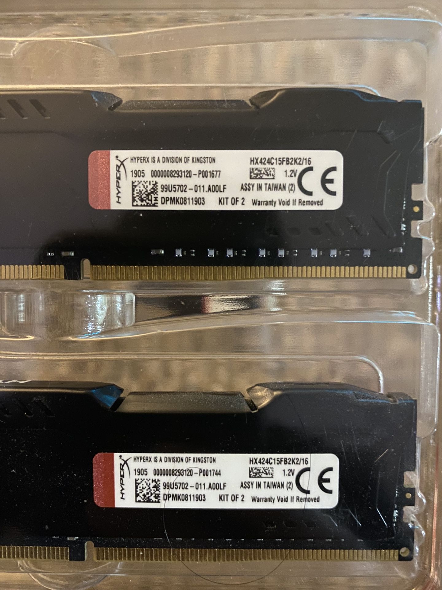 Kingston Technology HyperX Fury 16GB (2 x 8GB) DDR4 2400MHz DRAM