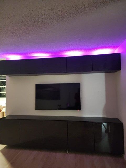 IKEA Media Storage TV Combination BLACK BROWN