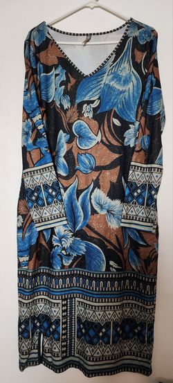 Women's Floral Tunic Dress Size XL
