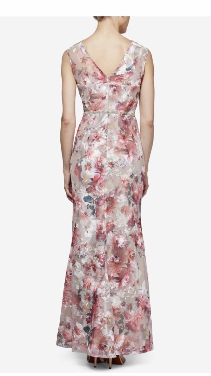 Formal Dress Size 10 Floral Mesh Pink Mermaid Style Special Occasion