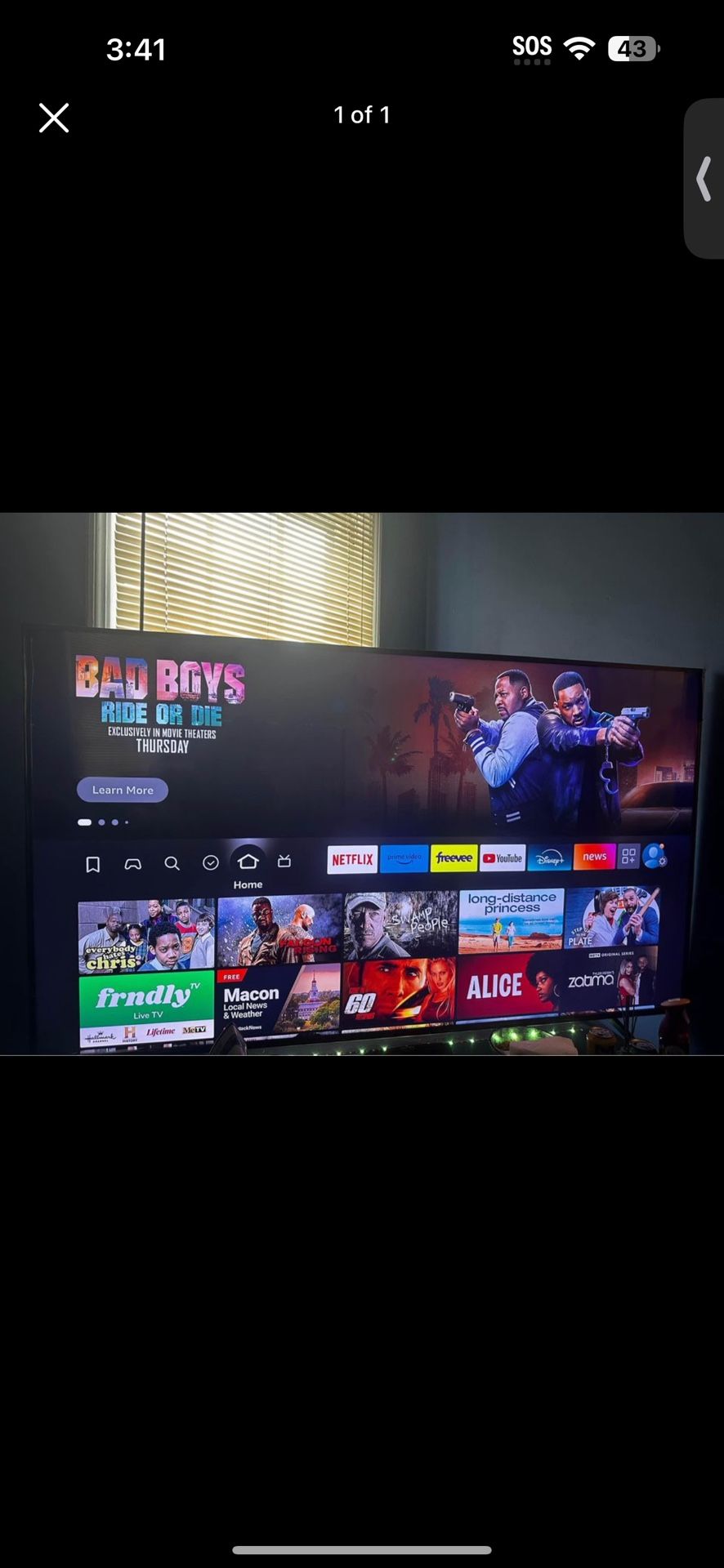 75” Hisense Tv