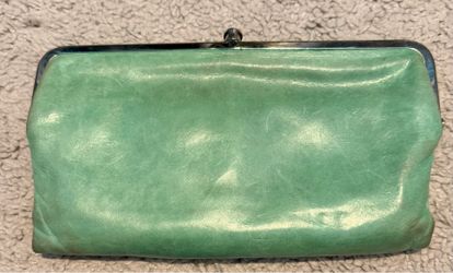 HOBO International Leather Frame Wallet – Mint Green