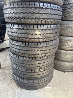 4 semi new tires 215/85r16 Continental 🤑free installation ‼️👌80% tread