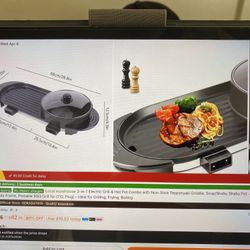 Temu 2-in -1 Electric Grill