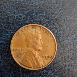 Very Rare 1949 D Wheat Cent L Error