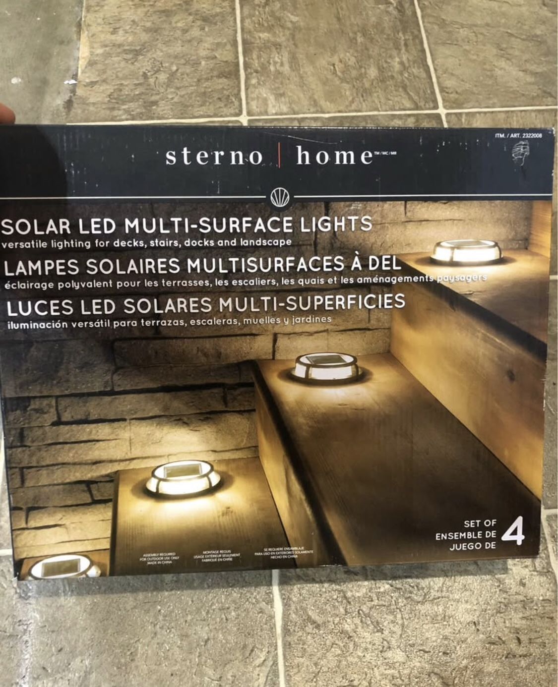 Sterno Home Solar Multi-Surface Light, 4-pack