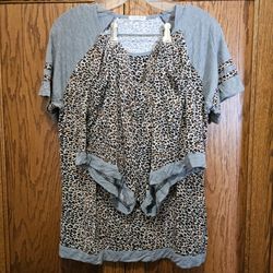 $10   LEOPARD PRINT LOUNGEWEAR SET   LARGE