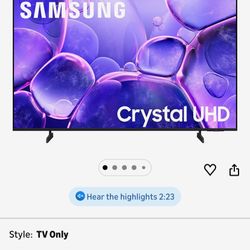 Samsung 55-Inch Class Crystal UHD U8000F 4K Smart TV (2025 Model) Endless Free Content, Crystal Proc