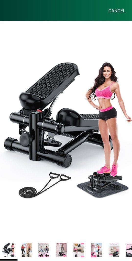 Steppers for Exercise at Home, KitGody Mini Stepper with Resistance Bands