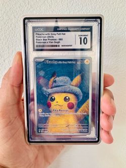 2023 Pokémon Grey Felt Hat Pikachu Van Gogh #85 CGC 10