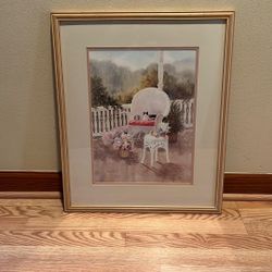 Mildred Bartee “Cat on Chair” Framed Print