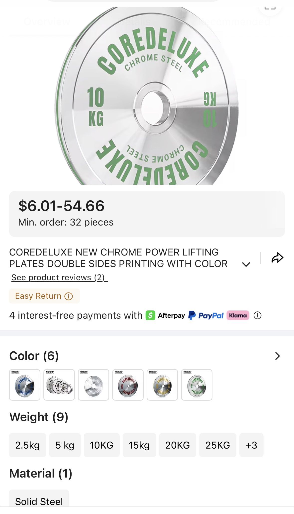 Solid Steel Olympic Weights