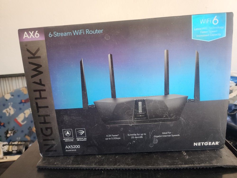 Netgear Nighthawk AX6/6-stream AX5200 Wifi 6 Router
