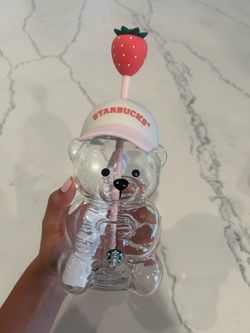Starbucks pink bear