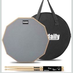 New 12 Inch Drum Pad With Carrying Case 