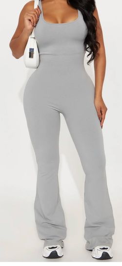 Fashion nova grey jumpsuit