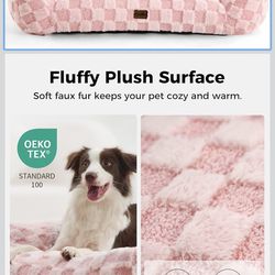 Pet bed pink color size large $40