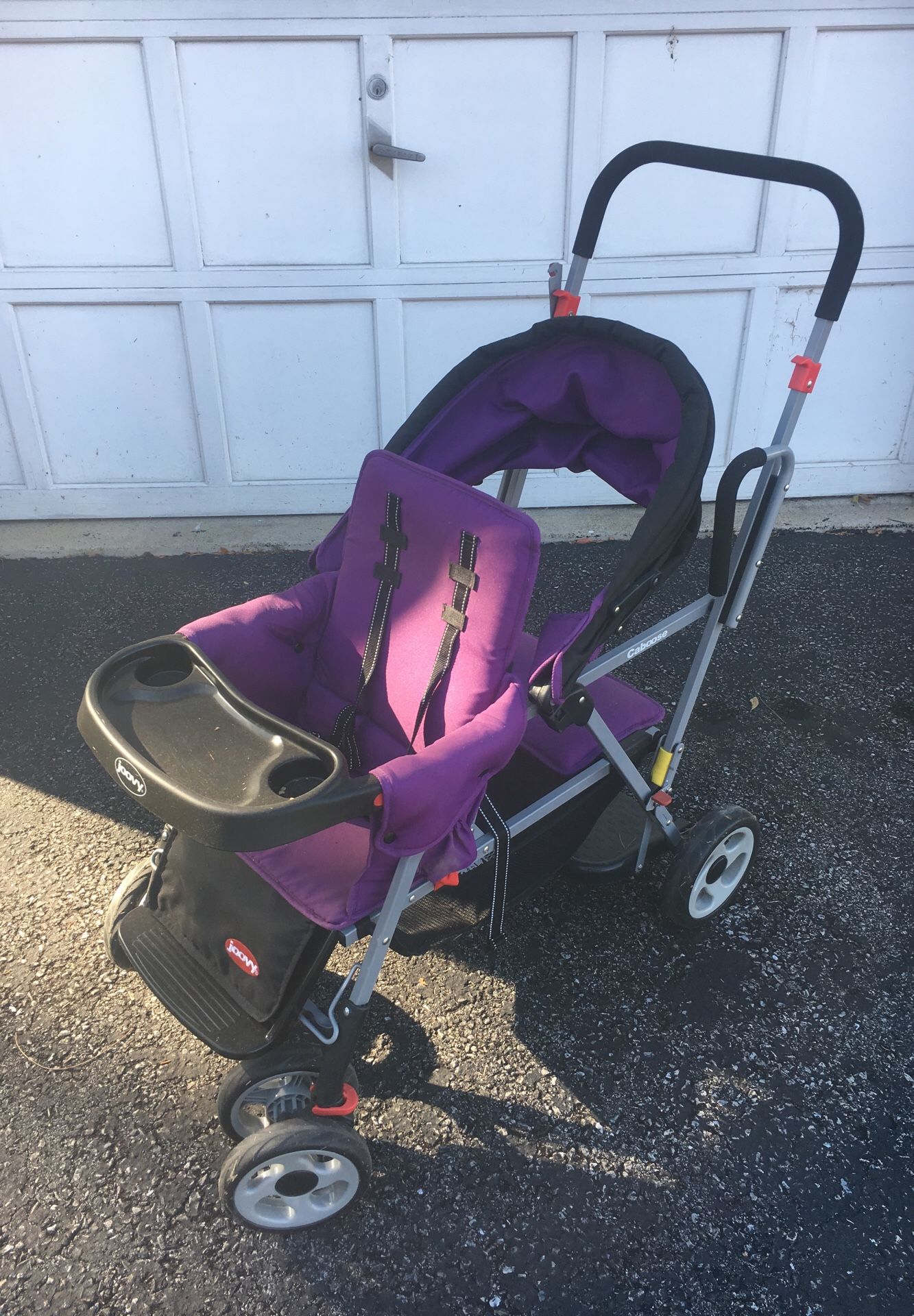 Stroller. Two child double stroller caboose. Baby and toddler. Excellent shape. Used twice