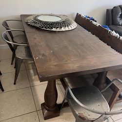 Dining Table, Chairs, Bench 