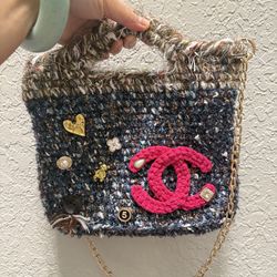 100% Hand Knit Mimi Tote Shoulder Bag Women's