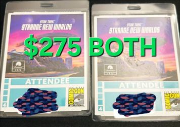 (2) SUNDAY ONLY 2026 Comic Con Badges Male & Female FIRM