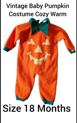 Vintage Pumpkin Halloween Costume Size 18 Months
