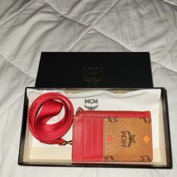 Mcm Lanyard Card Holder Wallet 