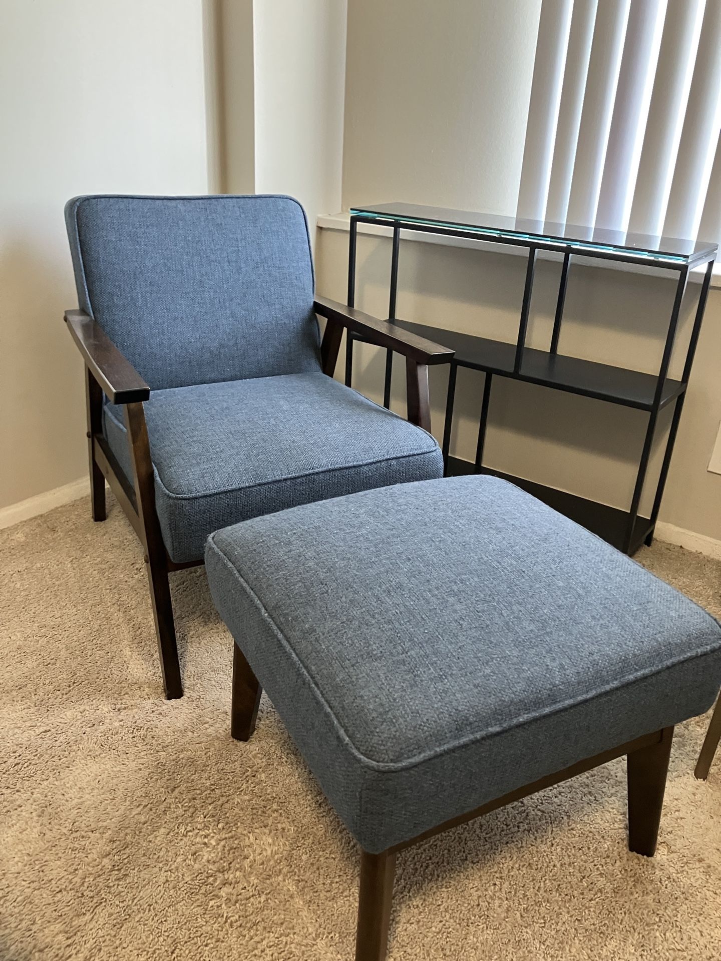 Mid-Century Modern Lounge Chair with matching Ottoman