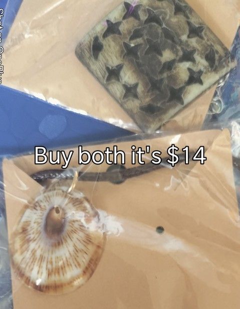 Shell Neckless Or /And Brown Pendant Neckless