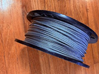 Everbilt 1/8 in. x 500 ft. Galvanized Steel Uncoated Wire Rope 340lb Limit