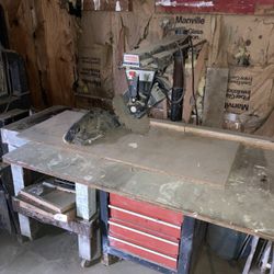 Craftsman 9” Radial Arm Saw with Stand. 