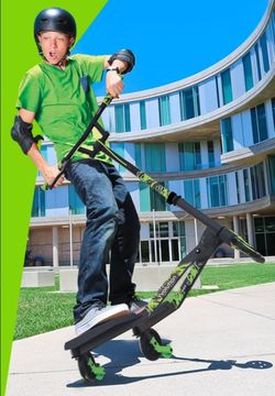 3 -Wheel Fliker Lift Kids Drift Scooter, Foldable, Green, 6+ Years Old and Up