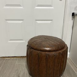 Leather Ottoman