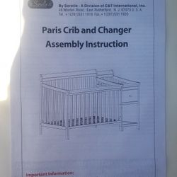 Espresso Crib And Changing Table With Mattress