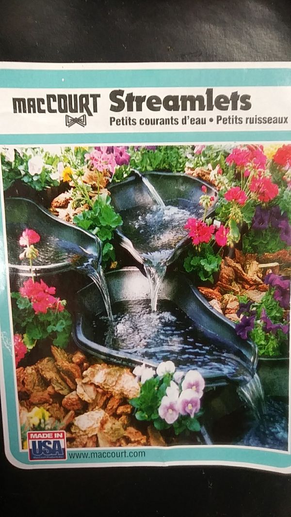 MacCourt Streamlet 2.5 Gal. Preformed Pond Liner Waterfall for Sale in