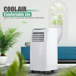 8,000 BTU Portable Air Conditioner with Dehumidifier in White