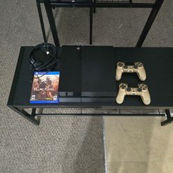 PS4  Console with 2 PS4  Gold Remotes and USB Logitech Headset  And PS4 Game Killing Floor 2. All cords Included  