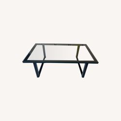 Crate & Barrel Glass Coffee Table