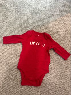 Red love u onsie new 0 to 3