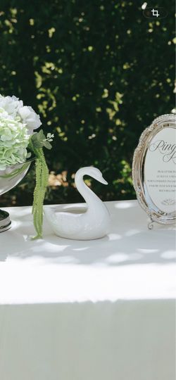 Ceramic swans