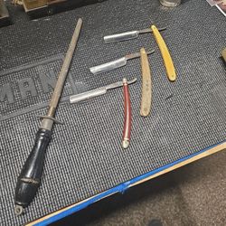 Antique Straight Razors For Barber Shop Or Personal Collection